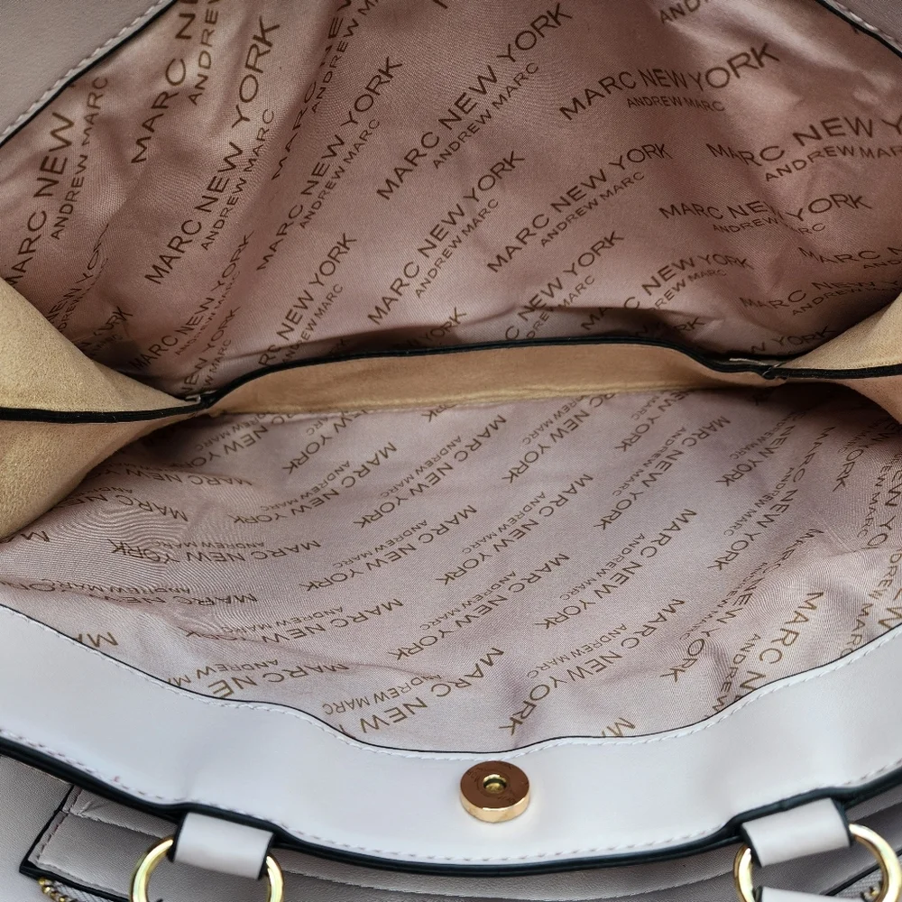 Andrew Marc New York Satchel w/ Floral Stud Detail - Top Handle & Crossbody - Picture 7 of 16